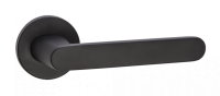 Дверная ручка Фрапе на круглой розетке (черный, арт. INAL 545-06 slim B)