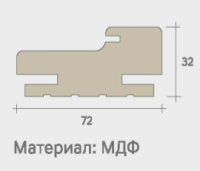 Коробка МДФ телескоп (Корадубов) (белый (ЭБ), 32*72, 2065, Эмалекс)