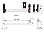 Ручка-штанга Фуаро нажимная AP.1300A push-bar (ANTI-PANIC 1300А)  (...)