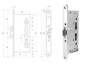 Корпус Fuaro врезного замка c защёлкой FP.C-65.72-0432 (универсальное)