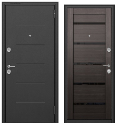 BULDOORS FAMILY ECO, RL-3, МДФ ларче шоколад CR-142 lakobel black, прав
