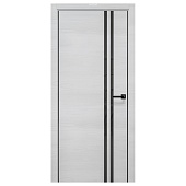 ДО 80 Параллель астана эшвайт, покрытие ПВХ ( попереч. структура, стекло чёрное, кромка чёрная ПВХ с 2-х сторон)