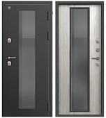 Дверь мет Т-1000 (ТЕРМО) NEW Пепельный муар - Полярный дуб, хром (2050*860, R, правая)